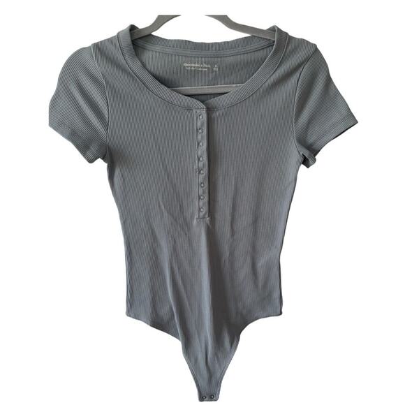 Abercrombie & Fitch Blue/Gray Bodysuit - Picture 1 of 5